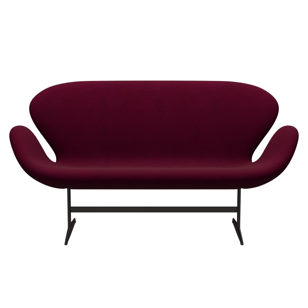 Fritz Hansen Svan soffa 2-personers, brun brons/hallingdal mörk rosa