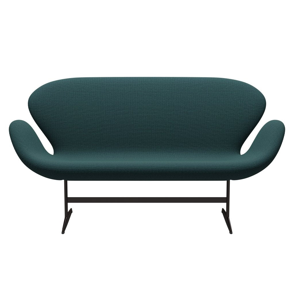 Fritz Hansen Svanesofa 2-Personers, Brown Bronze/Sunniva Green/Grey