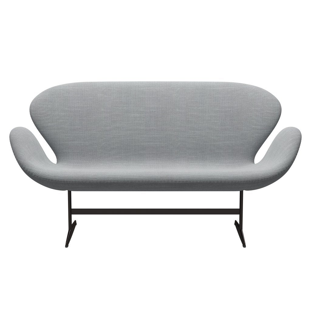 [product_category]-Fritz Hansen Swan Sofa 2 Seater, Brown Bronze/Sunniva Light Grey/Light Blue-Fritz Hansen-3321-SV133-BBBASE-FRI-1