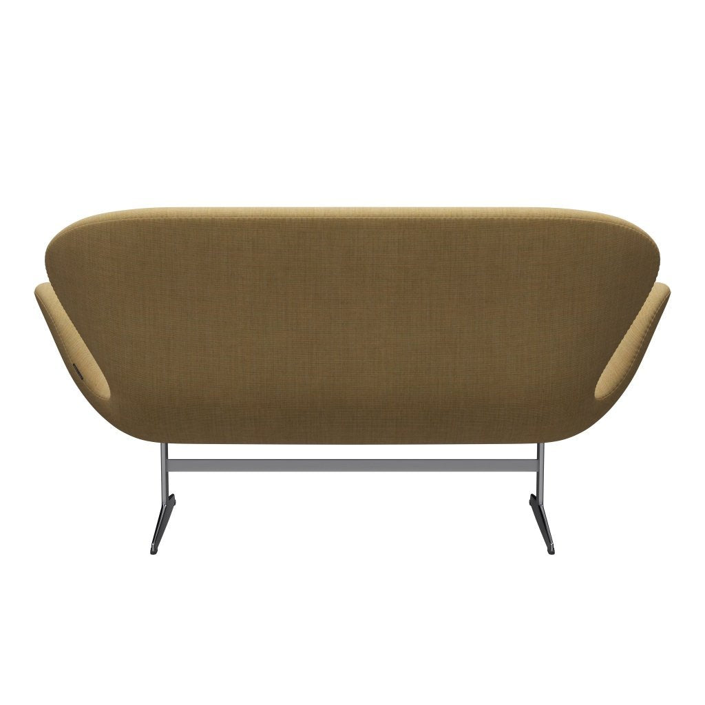 [product_category]-Fritz Hansen Swan Sofa 2 Seater, Satin Brushed Aluminium/Canvas Light Beige-Fritz Hansen-3321-CA0414-SPAL-FRI-4