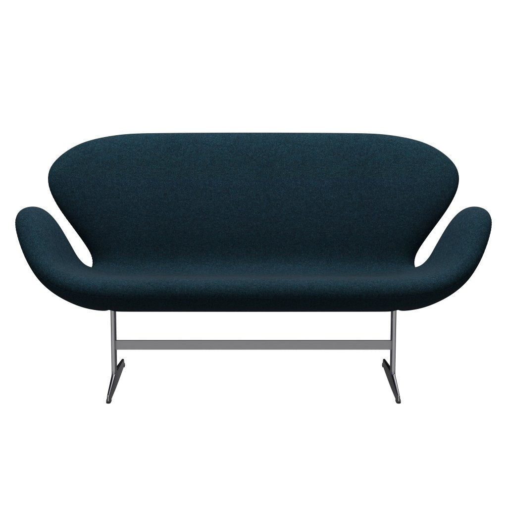 Fritz Hansen Svan soffa 2-person, satin polerad aluminium/divina md darkpetrol