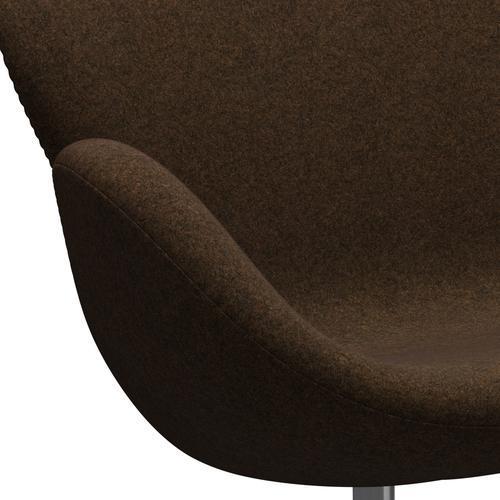 [product_category]-Fritz Hansen Swan Sofa 2 Seater, Satin Brushed Aluminium/Divina Melange Warm Brown-Fritz Hansen-3321-DIM367-SPAL-FRI-7