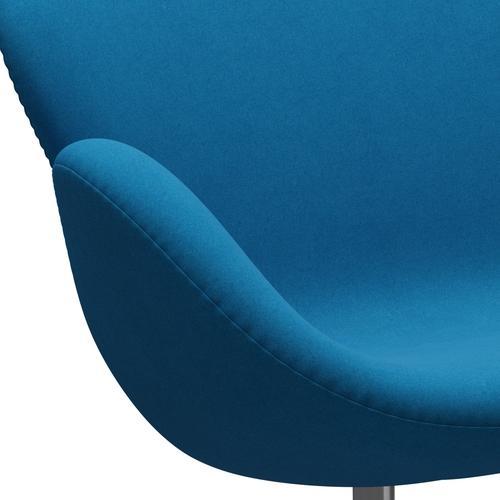 [product_category]-Fritz Hansen Swan Sofa 2 Seater, Satin Brushed Aluminium/Divina Turquoise-Fritz Hansen-3321-DIV826-SPAL-FRI-7