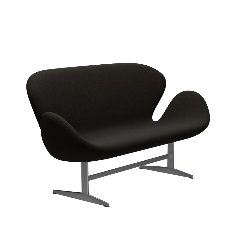 Fritz Hansen Svan soffa 2-person, satin polerad aluminium/berömmelse mörk