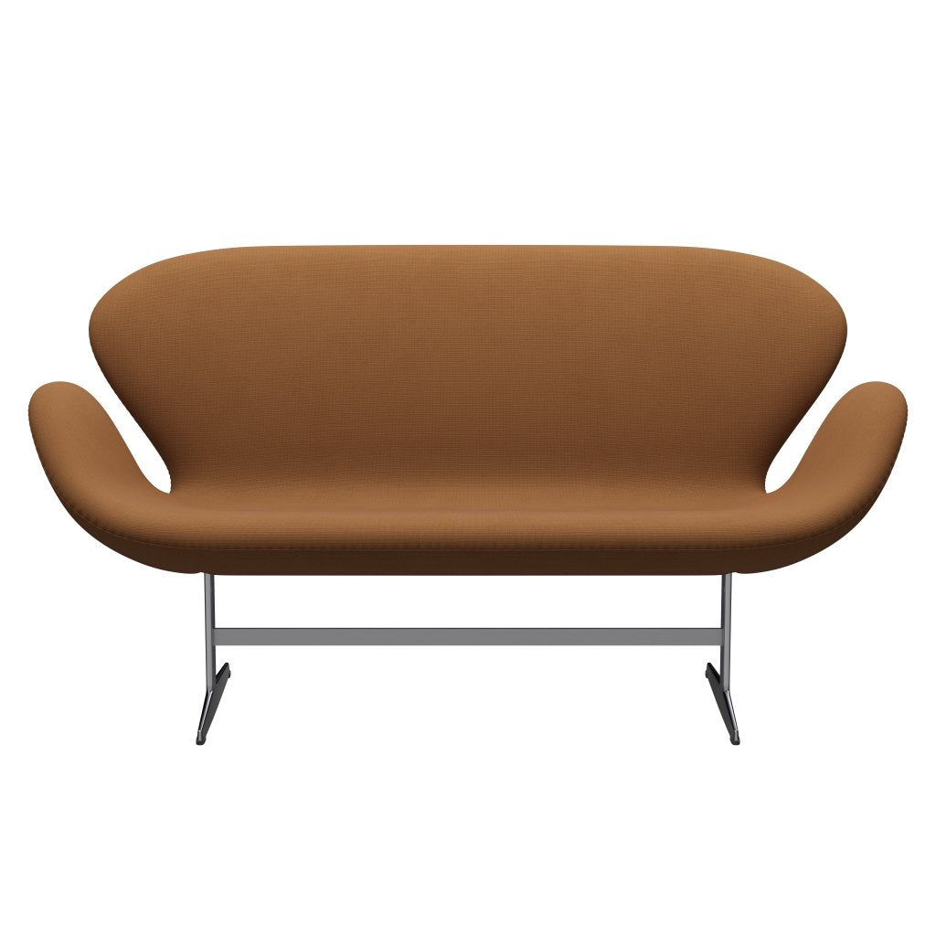 Fritz Hansen Svan soffa 2-person, satin polerad aluminium/berömmelse ljusgråbrun (61131)