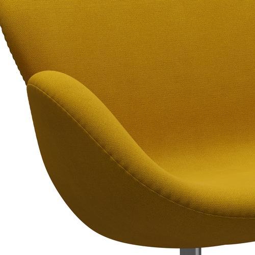 [product_category]-Fritz Hansen Swan Sofa 2 Seater, Satin Brushed Aluminium/Hallingdal Mustard-Fritz Hansen-3321-HAL457-SPAL-FRI-7