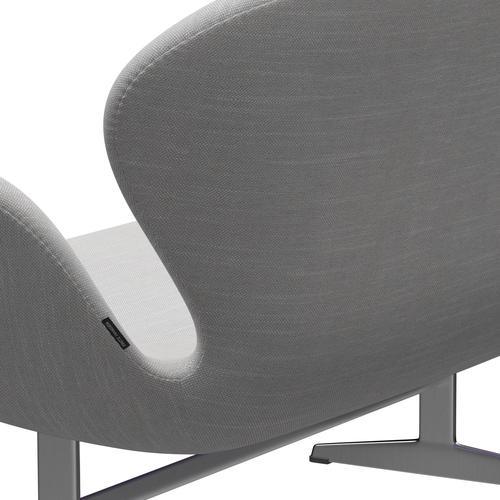 [product_category]-Fritz Hansen Swan Sofa 2 Seater, Satin Brushed Aluminium/Sunniva Natural/Light Grey-Fritz Hansen-3321-SV713-SPAL-FRI-5