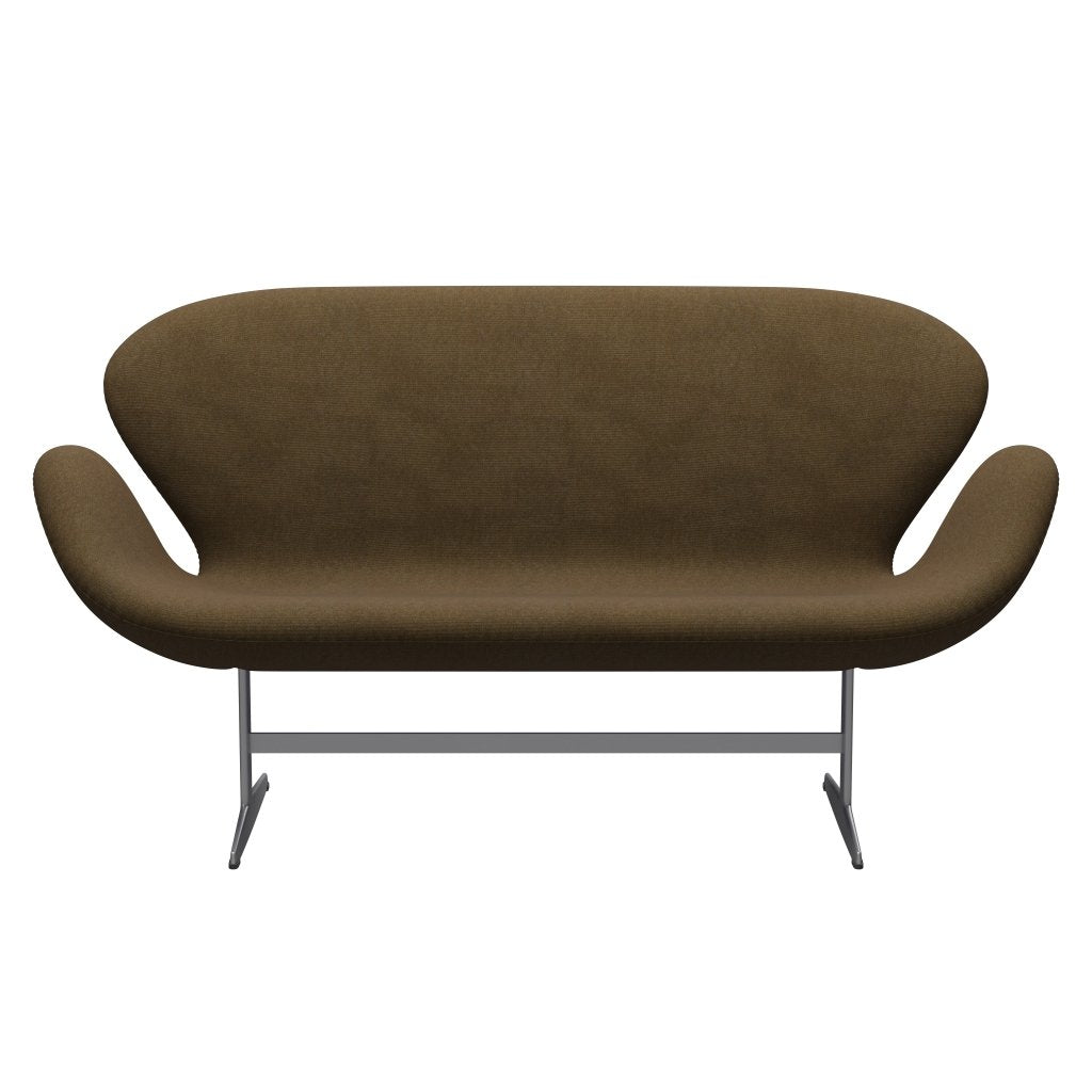 Fritz Hansen Svanesofa 2-Personers, Silver Grey/Canvas Efterårs Beige