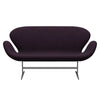 Fritz Hansen Svanesofa 2-Personers, Silver Grey/Divina Md Aubergine