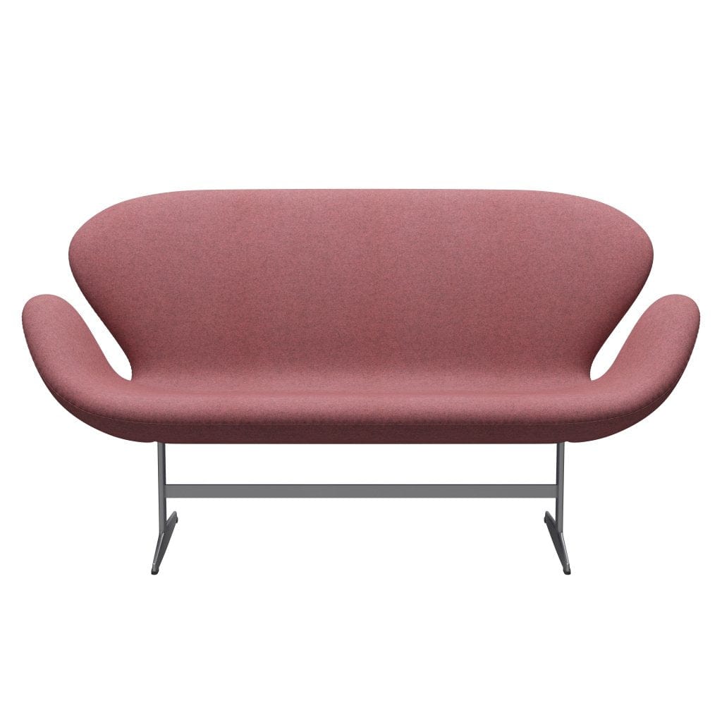 Fritz Hansen Svan soffa 2-personers, silvergrå/divina melange rosa