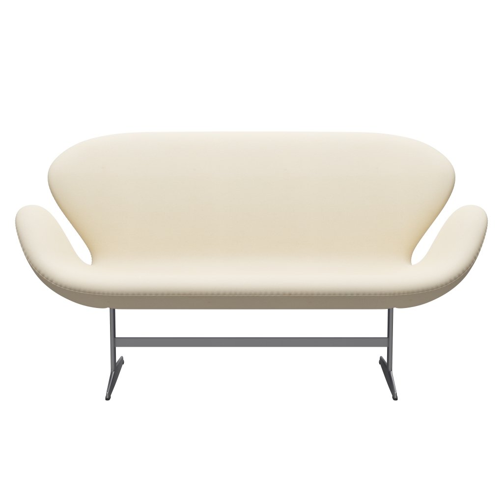 Fritz Hansen Svanesofa 2-Personers, Silver Grey/Divina Hvid