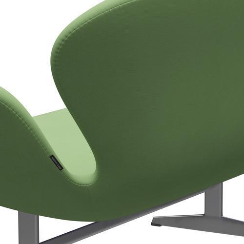 [product_category]-Fritz Hansen Swan Sofa 2 Seater, Silver Grey/Fame Light Green-Fritz Hansen-3321-F68147-SGBASE-FRI-5