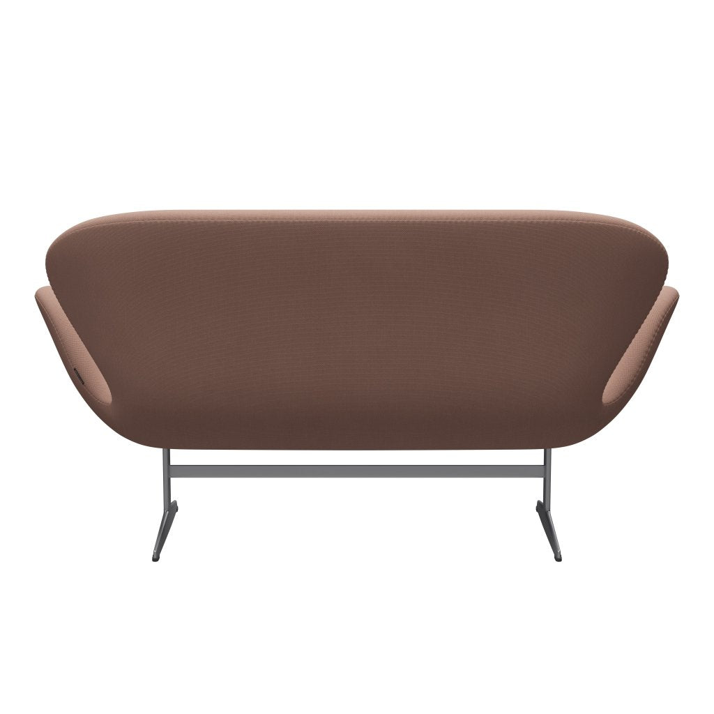 [product_category]-Fritz Hansen Swan Sofa 2 Seater, Silver Grey/Steelcut Light Beige/Light Red-Fritz Hansen-3321-STI605-SGBASE-FRI-4