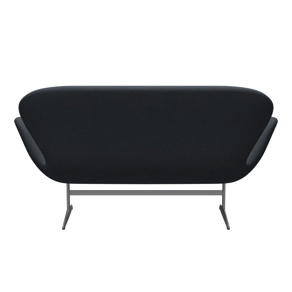 [product_category]-Fritz Hansen Swan Sofa 2 Seater, Silver Grey/Tonus Dark Grey-Fritz Hansen-3321-TON615-SGBASE-FRI-4