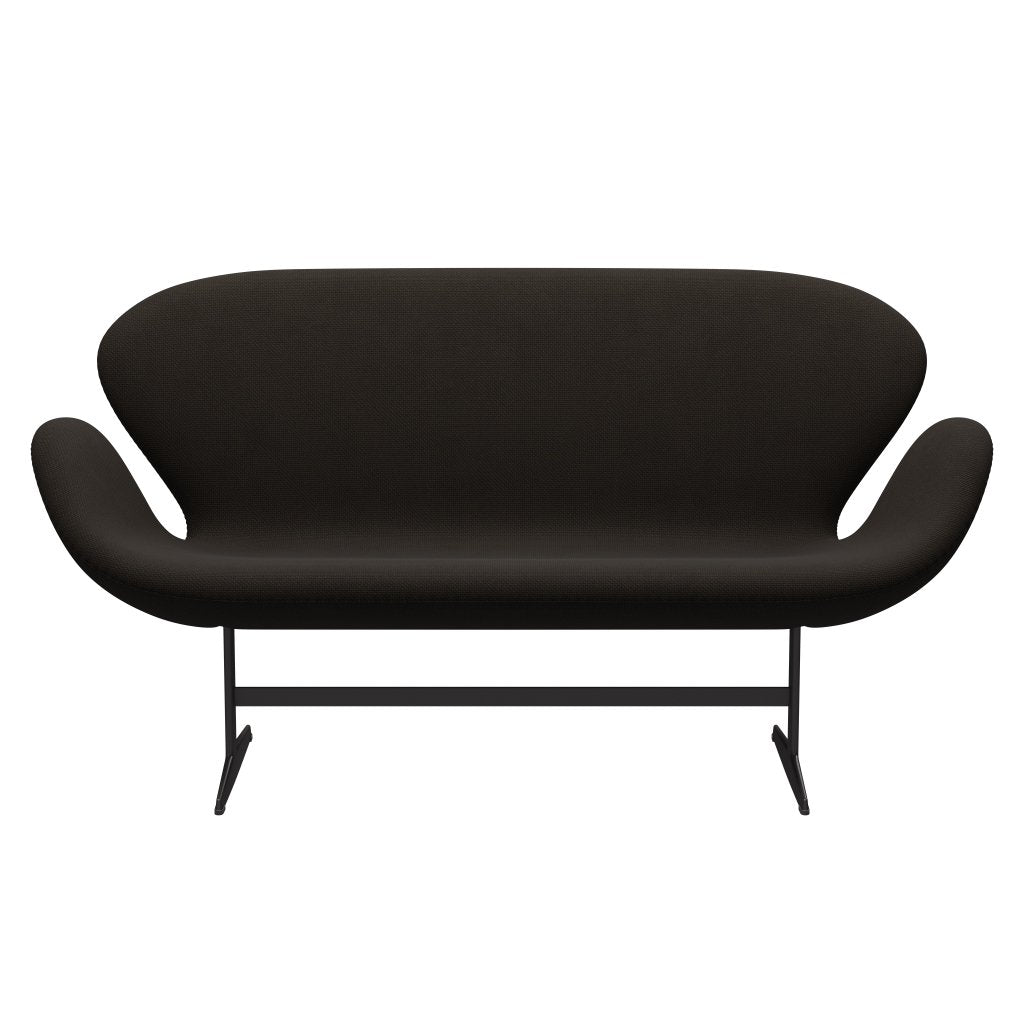 Fritz Hansen Svan soffa 2-personers, varm grafit/diablo mörk choklad