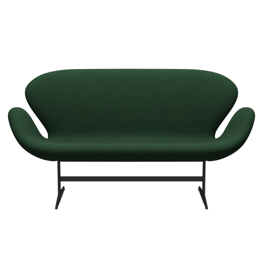 Fritz Hansen SWAN SOFA 2-personers, varm grafit/divina mörkgrön (876)