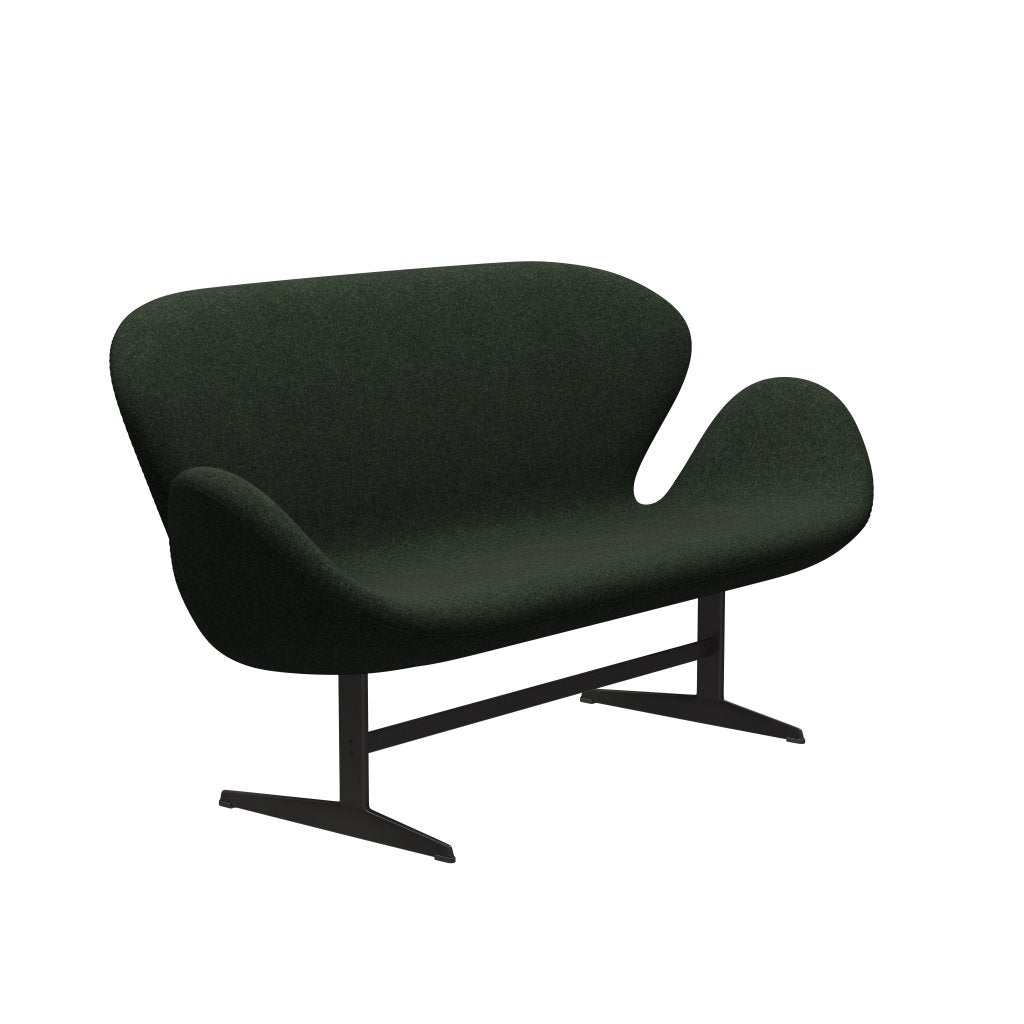 Fritz Hansen Svan soffa 2-personers, varm grafit/divina MD Mossgreen