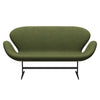 Fritz Hansen Svan soffa 2-personers, varm grafit/divina MD Wintergreen