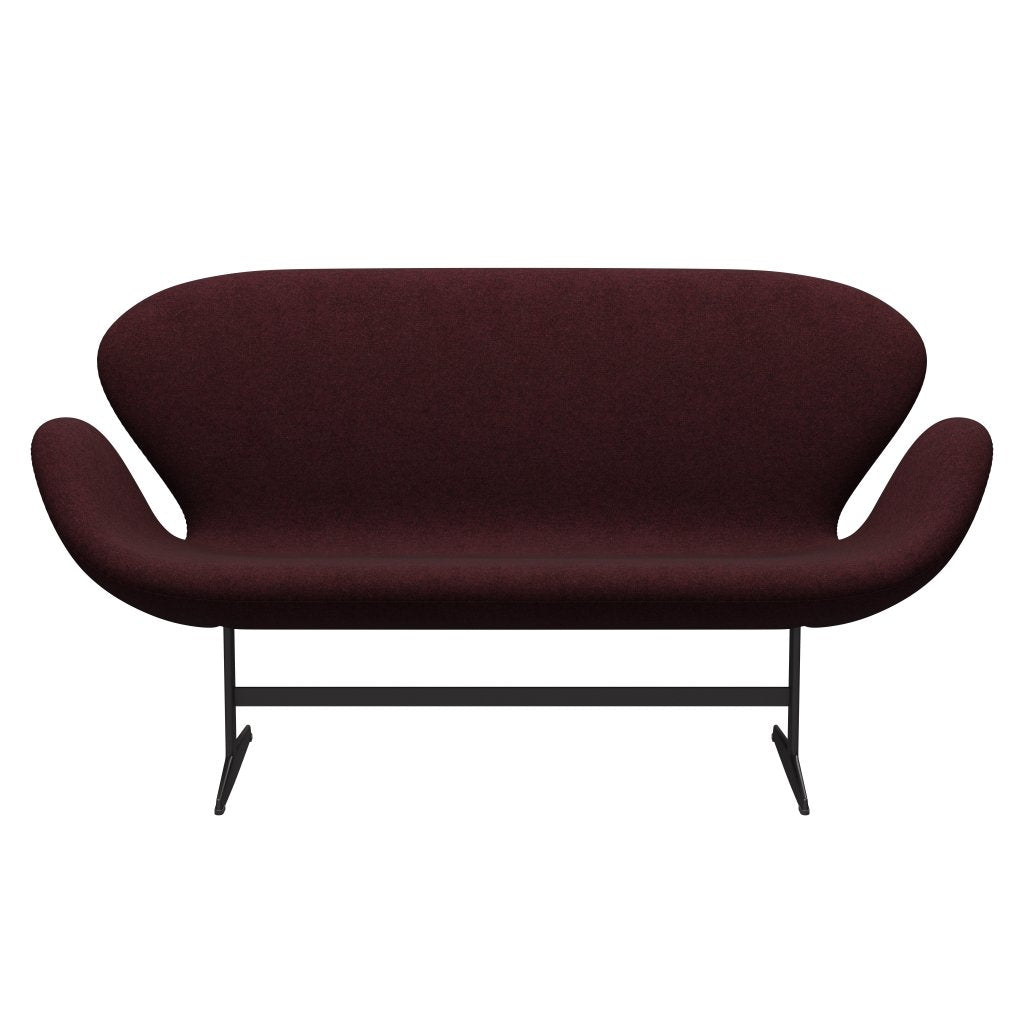 Fritz Hansen Svan soffa 2-personers, varm grafit/divina melange mörk rosa