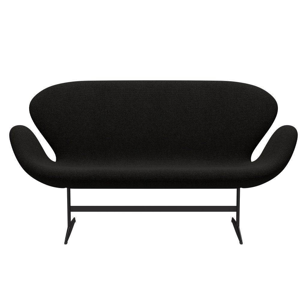 Fritz Hansen SWAN SOFA 2-personers, varm grafit/hallingdal svart/grå (173)