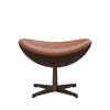 Fritz Hansen Egged fotvallläder, brun brons/Essential Walnut