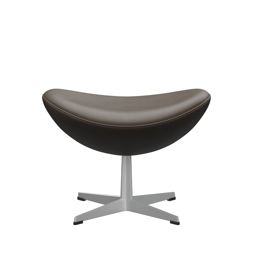 [product_category]-Fritz Hansen The Egg Footstool Leather, Silver Grey/Essential Stone-Fritz Hansen-3127-STSTON-SGBASE-FRI-1