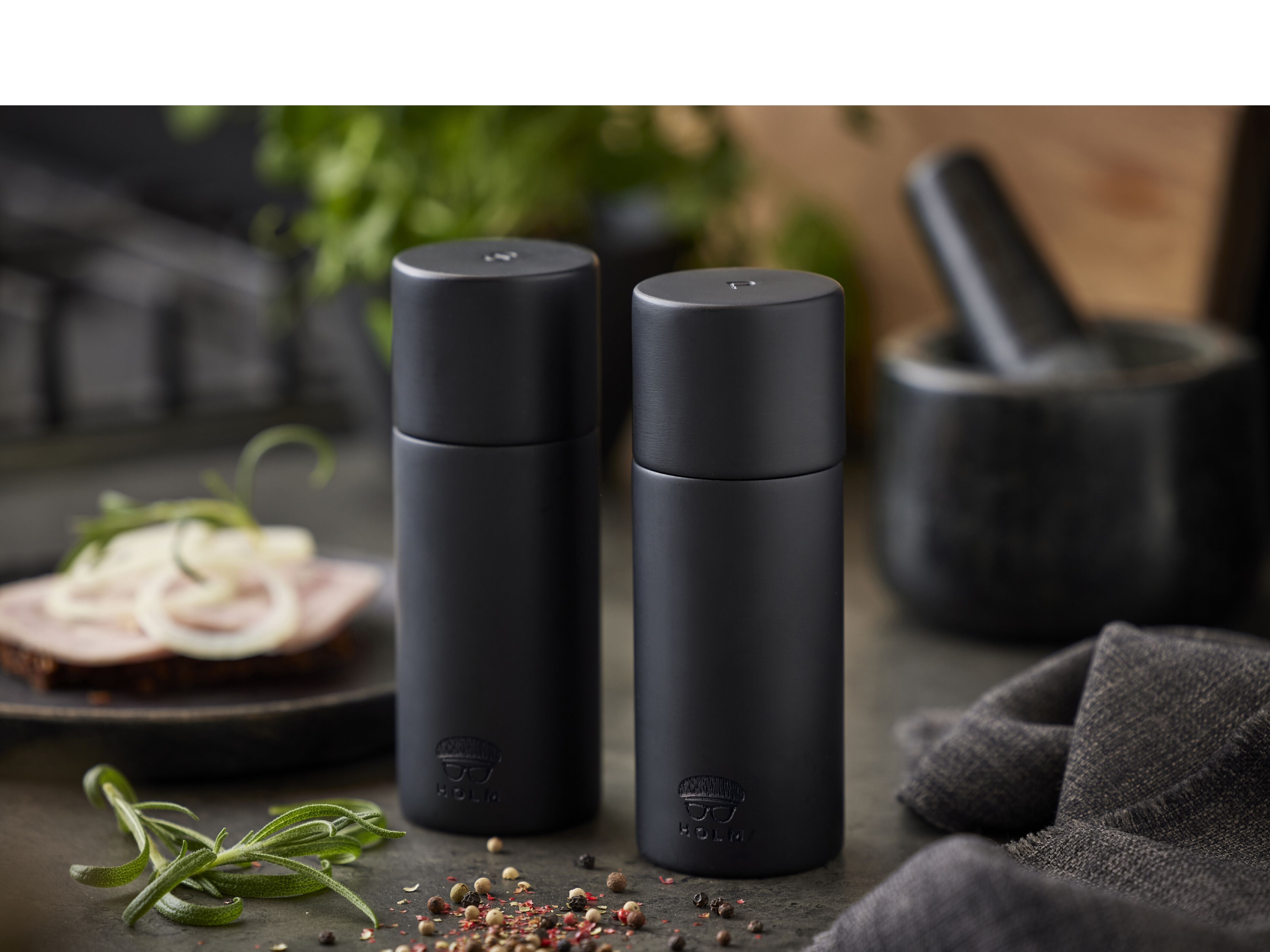 [product_category]-Holm Salt And Pepper Grinder Set, Black-Holm-5722000295372-29537-HOL-5