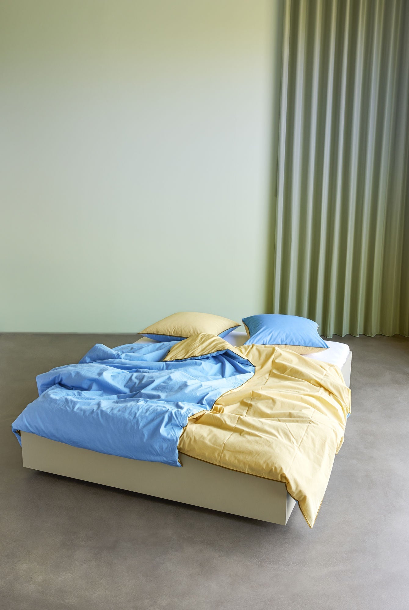 [product_category]-Hübsch Aki Bed Linen 60/220 Blue/Yellow-Hübsch-5712772114827-061406-HUB-8