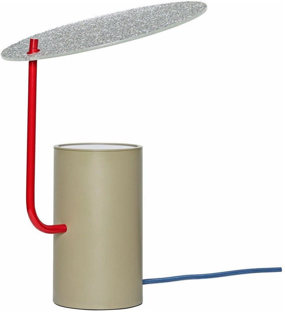 [product_category]-Hübsch Disc Table Lamp Khaki/Red/Textured-Hübsch-5712772119860-961501-HUB-1