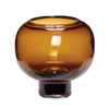 Hübsch Rue Vase Glass Amber Yellow