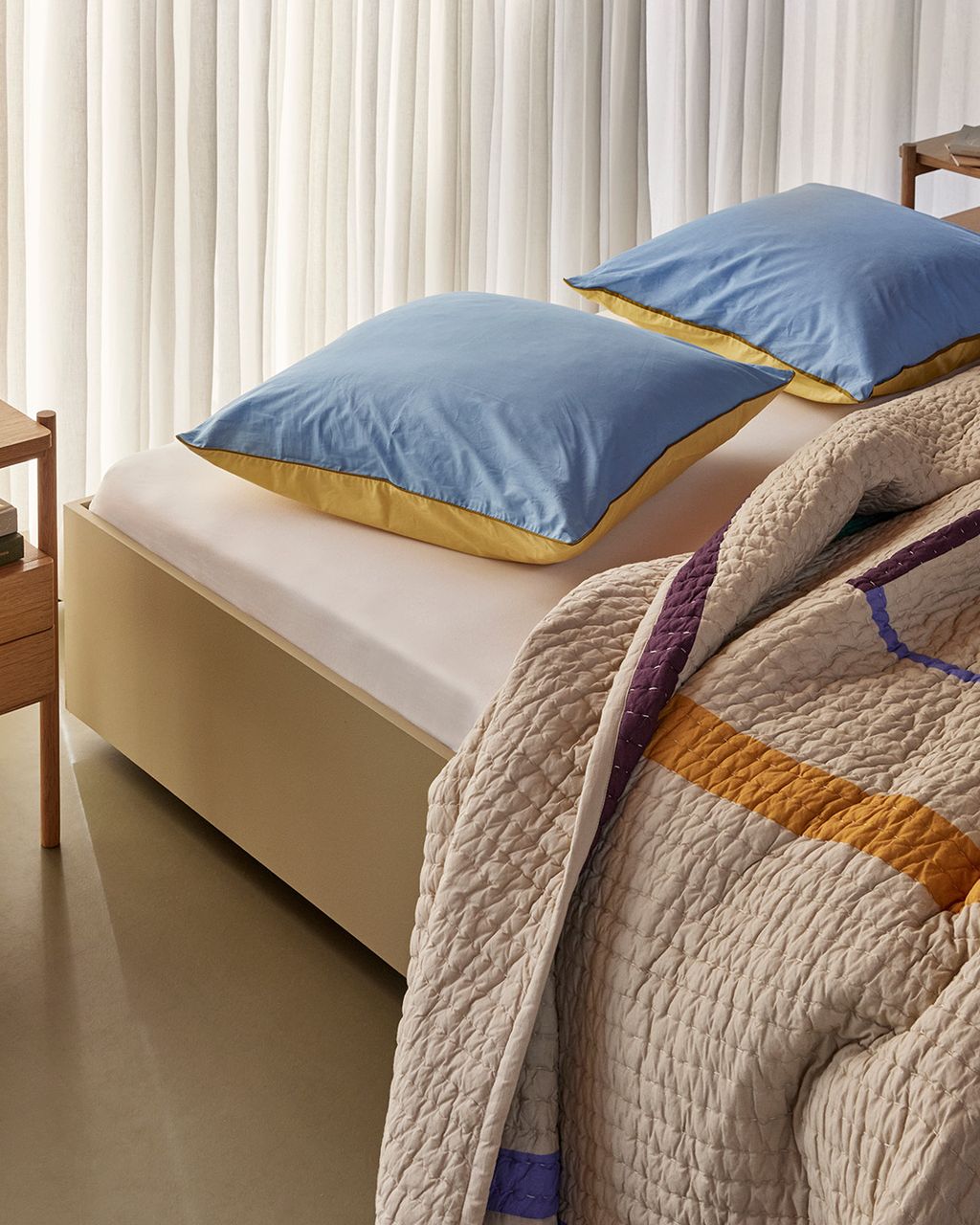 [product_category]-Hübsch Twist Bedspread 260x260 Cm, Multi Coloured/Sand Colours-Hübsch-5712772125960-701603-HUB-7