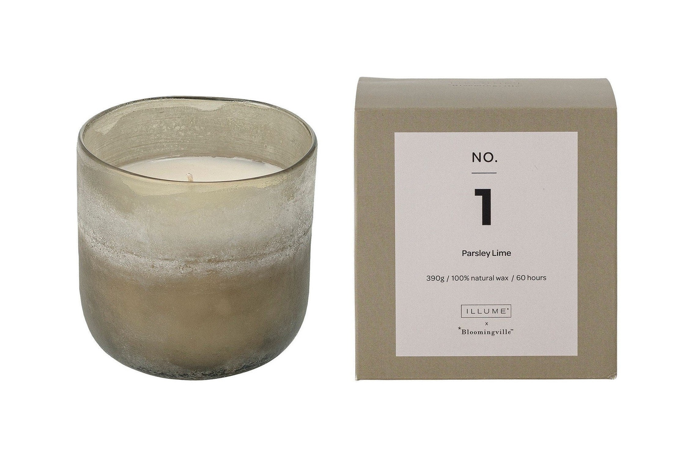 Illume X Bloomingville NO.1-Parsley Lime Scent Candle, Green, Wax