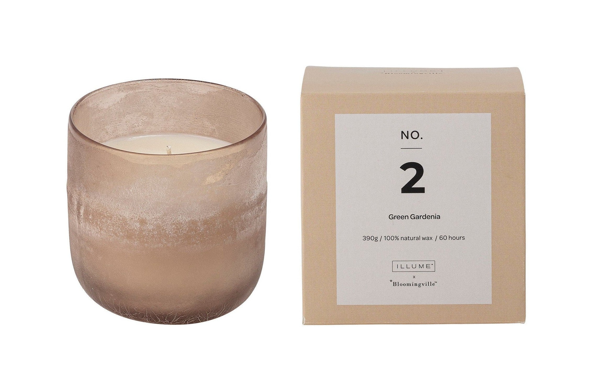 Illume X Bloomingville NO.2-Green Gardenia Scent Candle, Rose, Wax