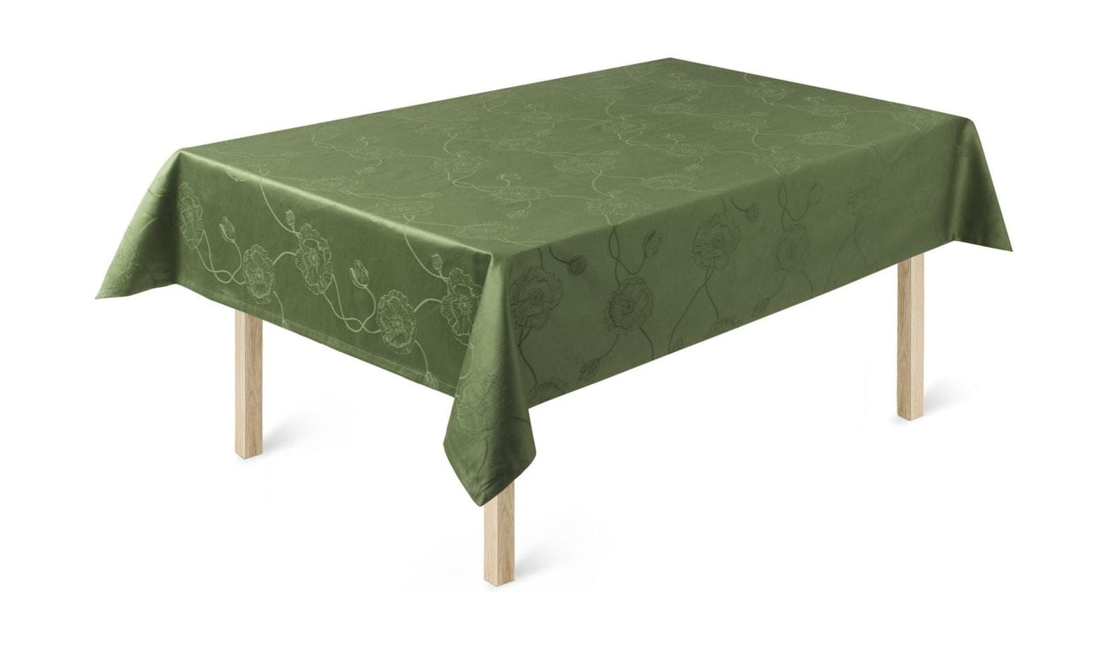 [product_category]-Kähler Hammershøi Poppy Damask Tablecloth 150x320 Cm, Green-Kähler-5703779937144-693714-KAH-1