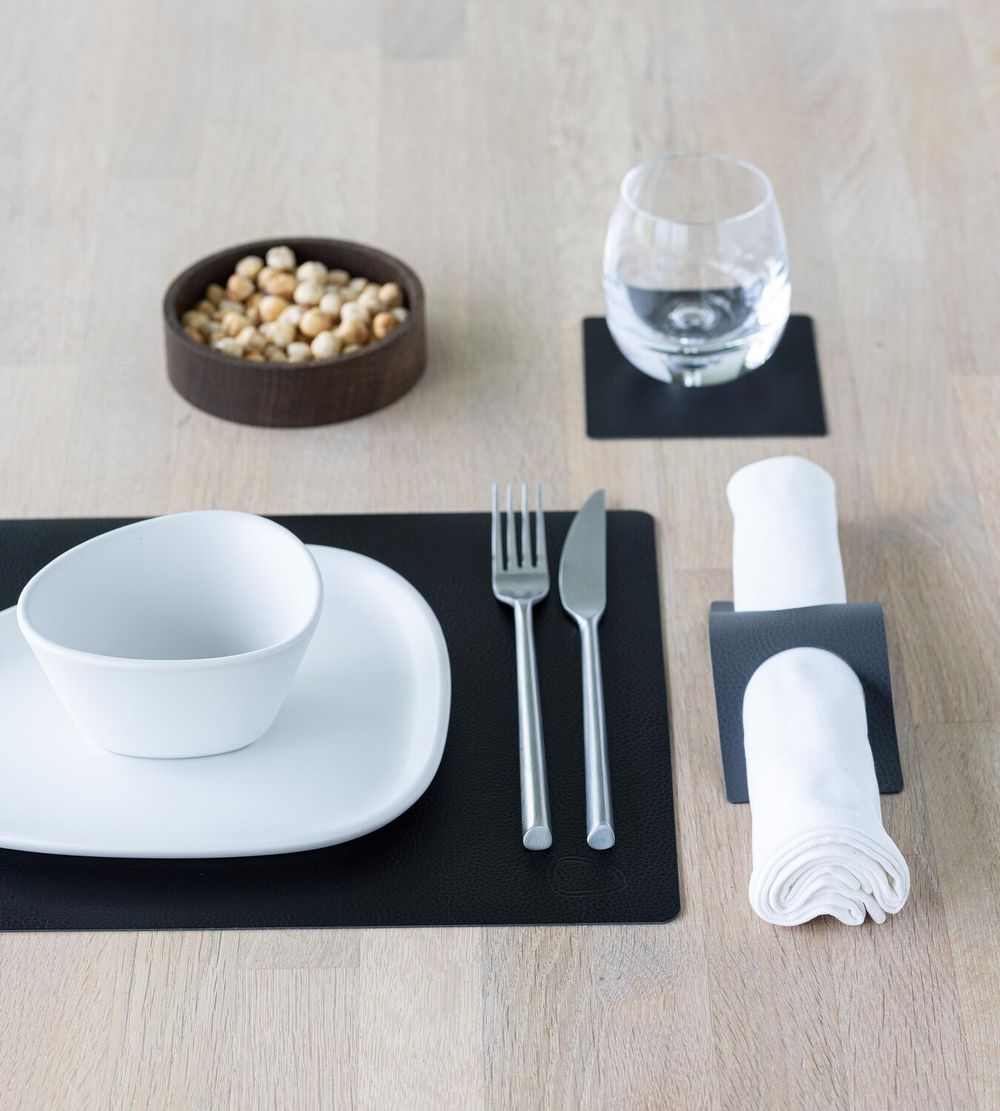 [product_category]-Lind Dna Square Placemat Serene Leather M, Black-Lind DNA-5711590996684-991492-LIN-4