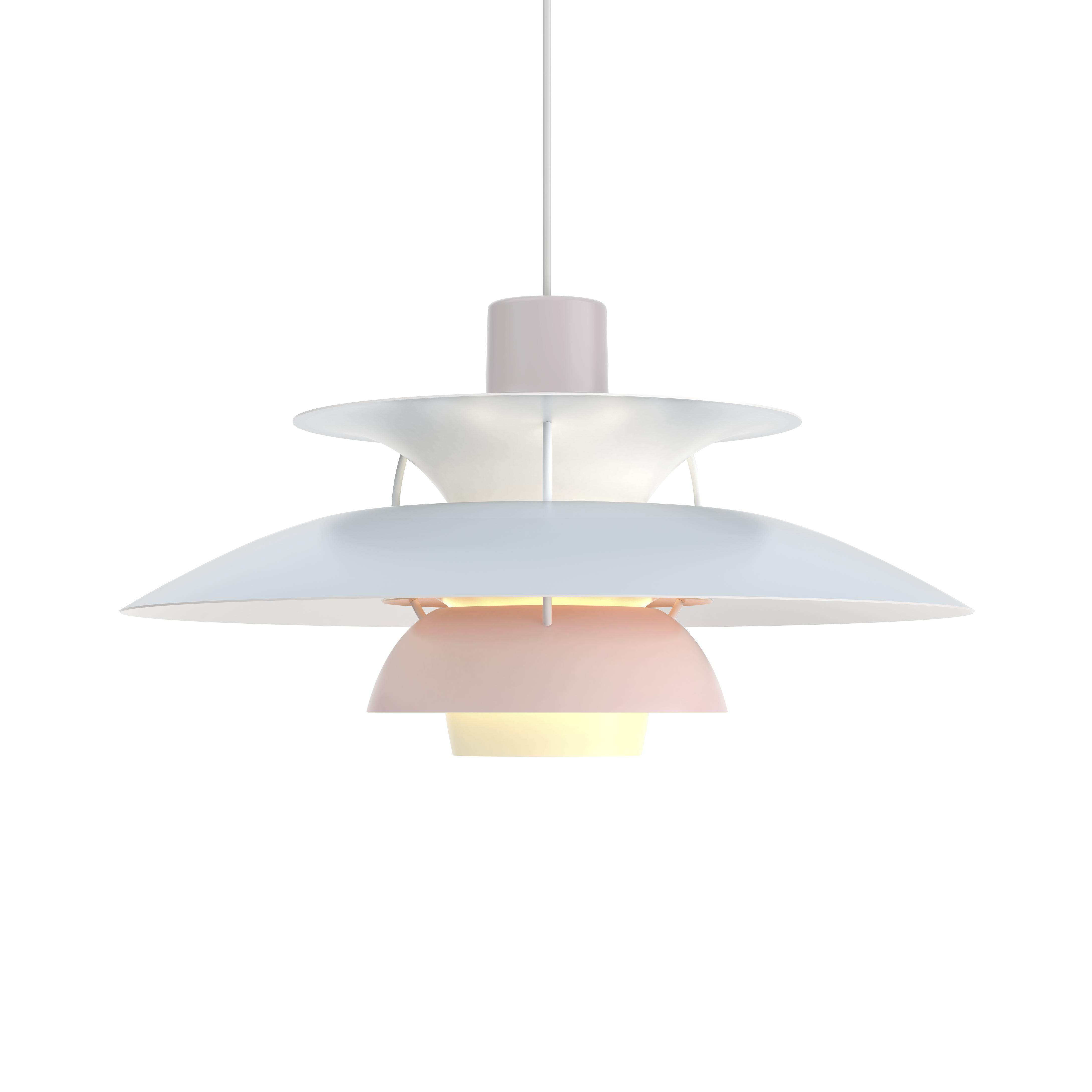 [product_category]-Louis Poulsen Ph 5 Pendant Pastels, Oyster/Blue/Rose-Louis Poulsen-5714693153428-5741113073-LOU-2