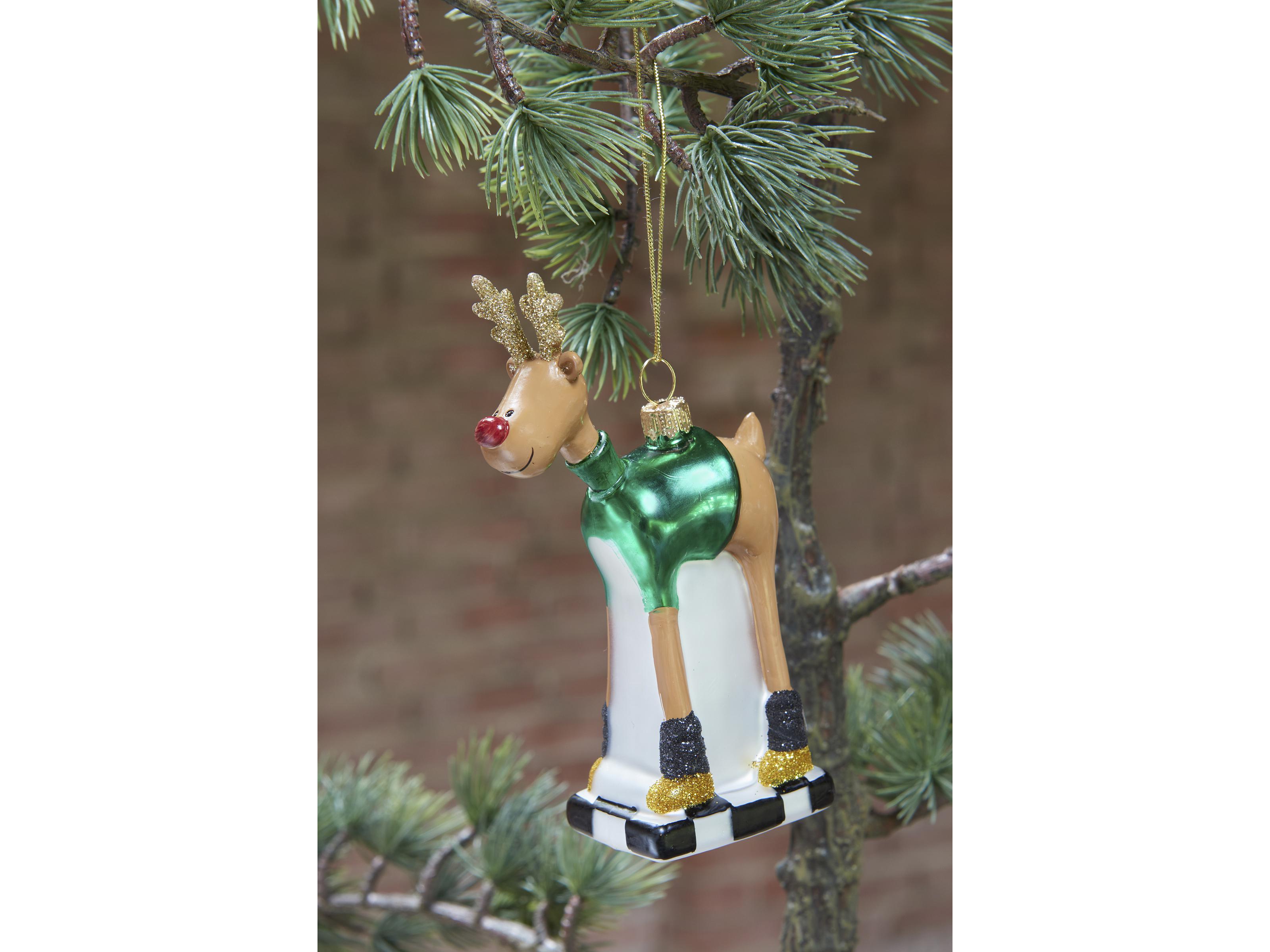 [product_category]-Medusa Copenhagen Rudolf Christmas Tree Bauble 13,2 Cm, Green-Medusa Copenhagen-5722000275664-27566-MED-3