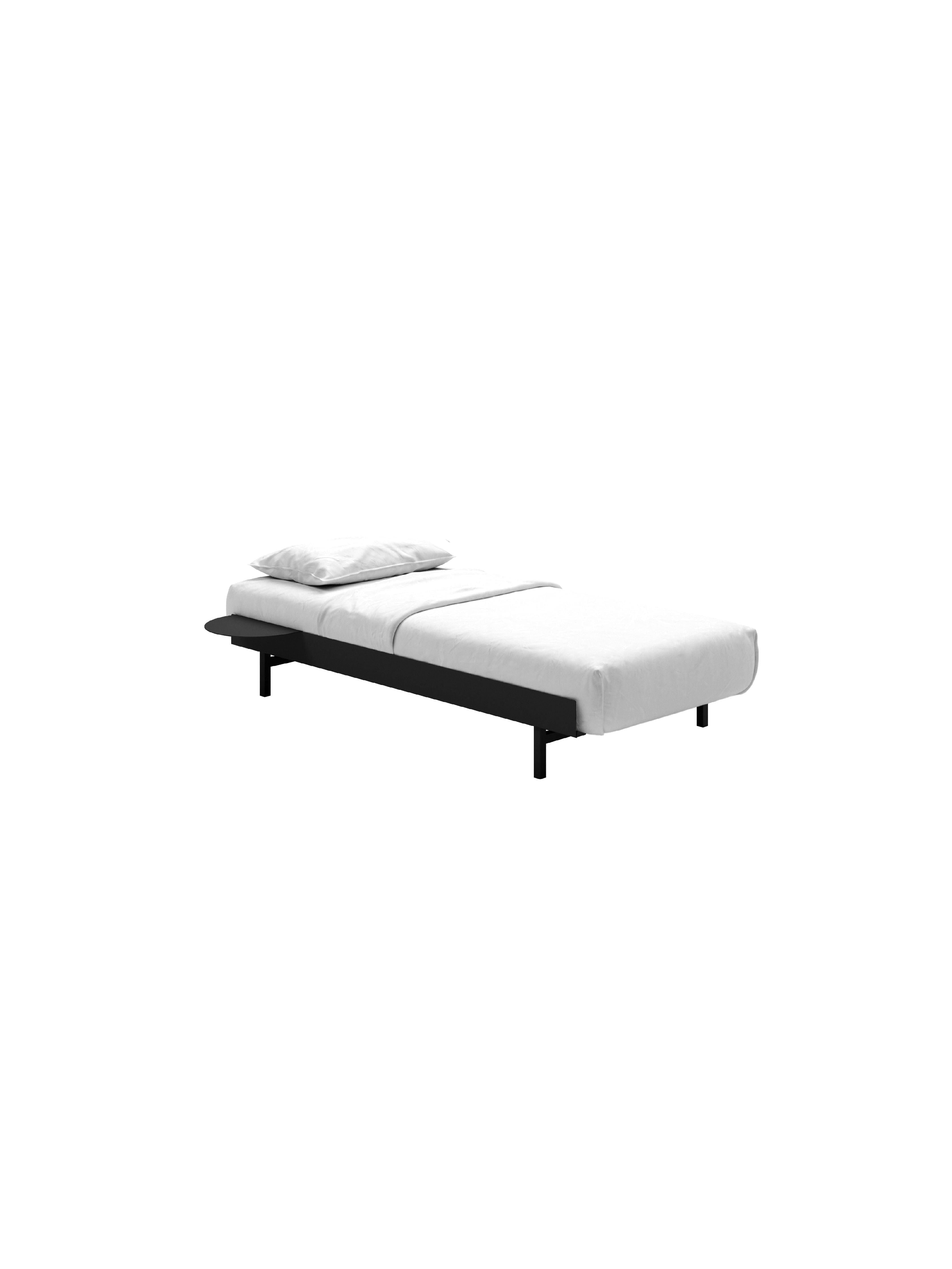 [product_category]-Moebe Bed With 1 Bedside Table 90 Cm, Black-Moebe-5713520009242-BD901XSTBL-MOE-2