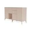 Montana Couple Sideboard With Legs, Clay/Brass