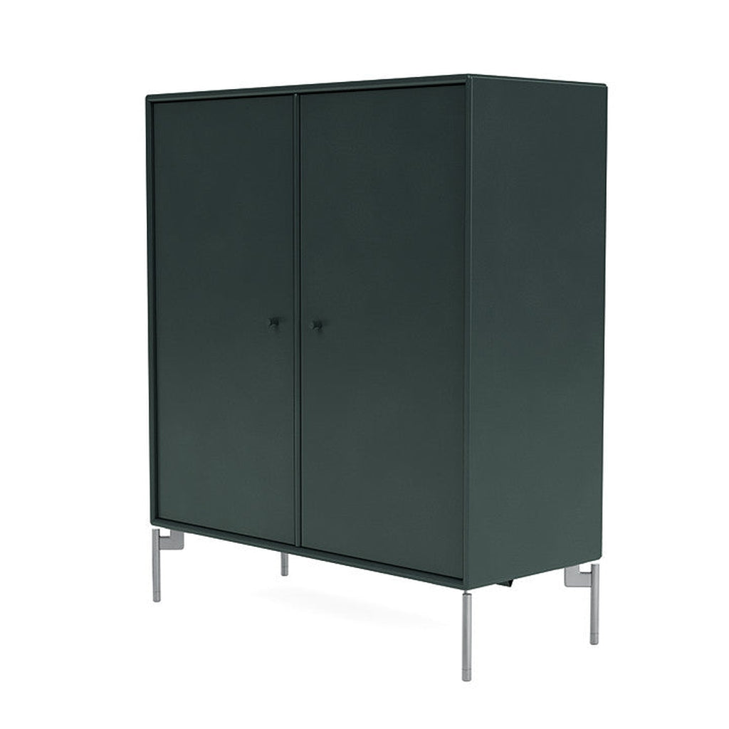 Montana Cover Closet med benen, Black Jade/Chrome Mat