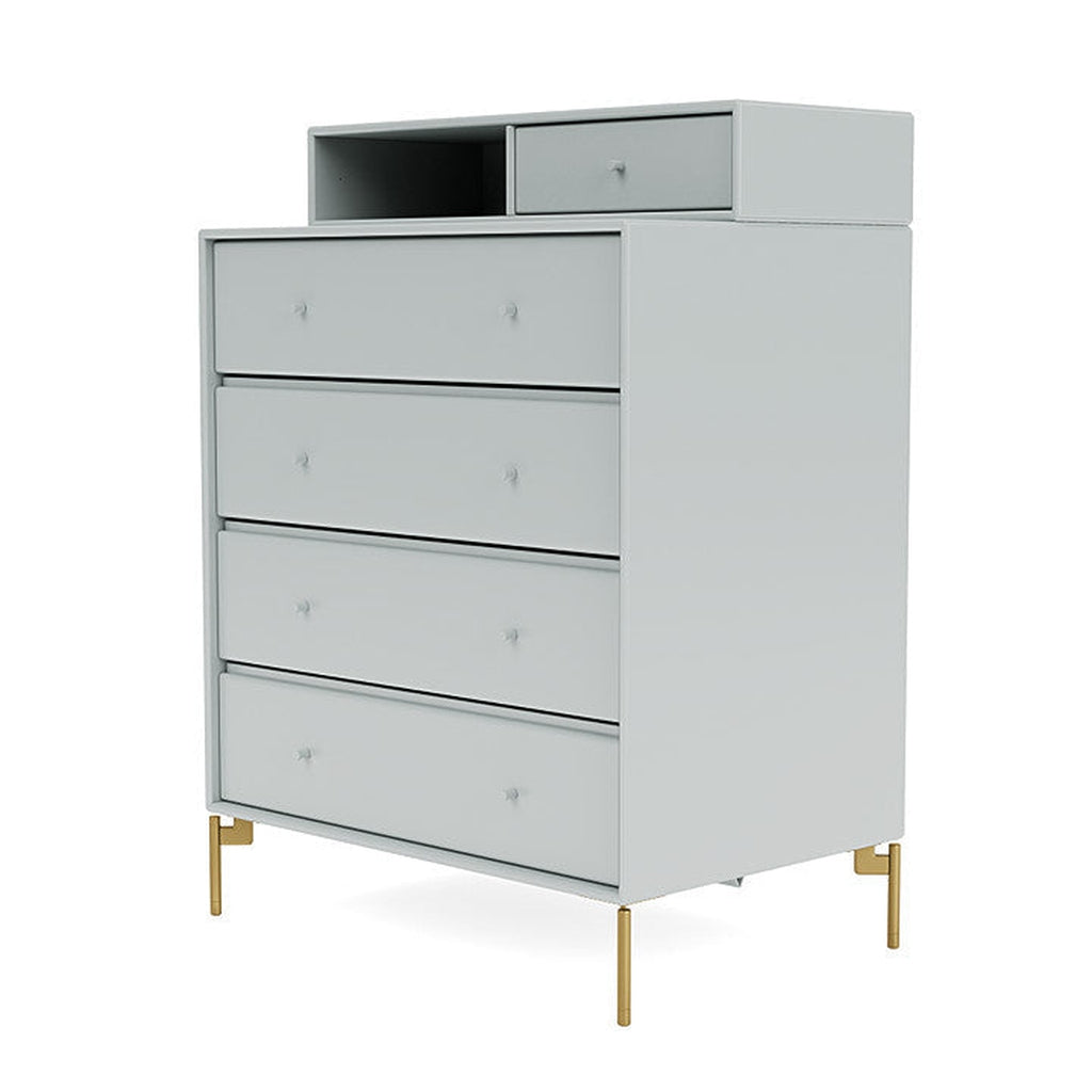 Montana Keep Bre of Drawers With Ben, Oyster Grey/Brass