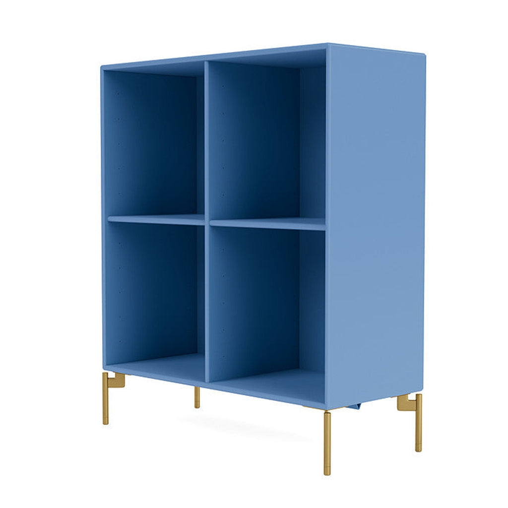 Montana Show Bookhelf med Ben, Azure Blue/Brass