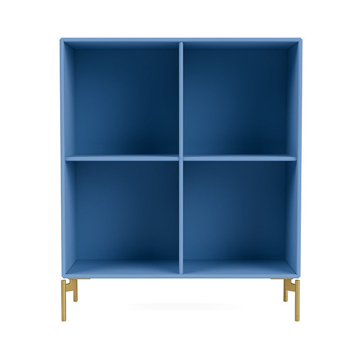 Montana Show Bookhelf med Ben, Azure Blue/Brass