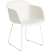 Muuto Fiber Armchair Sled Base Fiber Sæde, Hvid