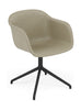 Muuto Fiber Armchair Swivel Base Læder Sæde, Stone