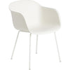 Muuto Fiber Armchair Tube Base Fiber Sæde, Hvid