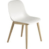 Muuto Fiber Sidestol Wood Ben Fiber Seat, White/Oak