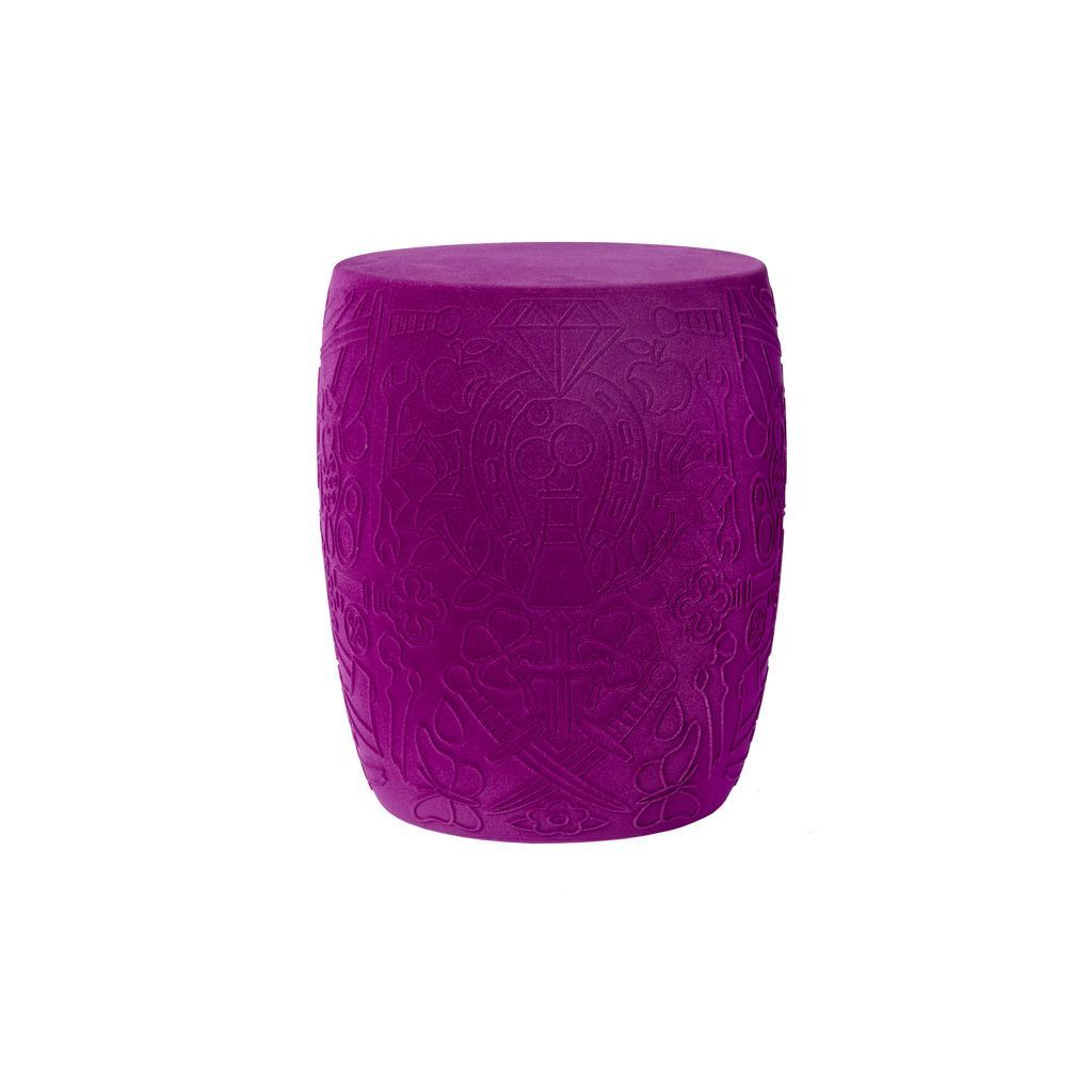 [product_category]-Qeeboo Mexico Chair/Side Table Velvet Finish, Purple-Qeeboo-8052049054614-70002VI-FL-QEE-4