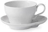 Royal Copenhagen White Elements Cup med tefat, 26cl