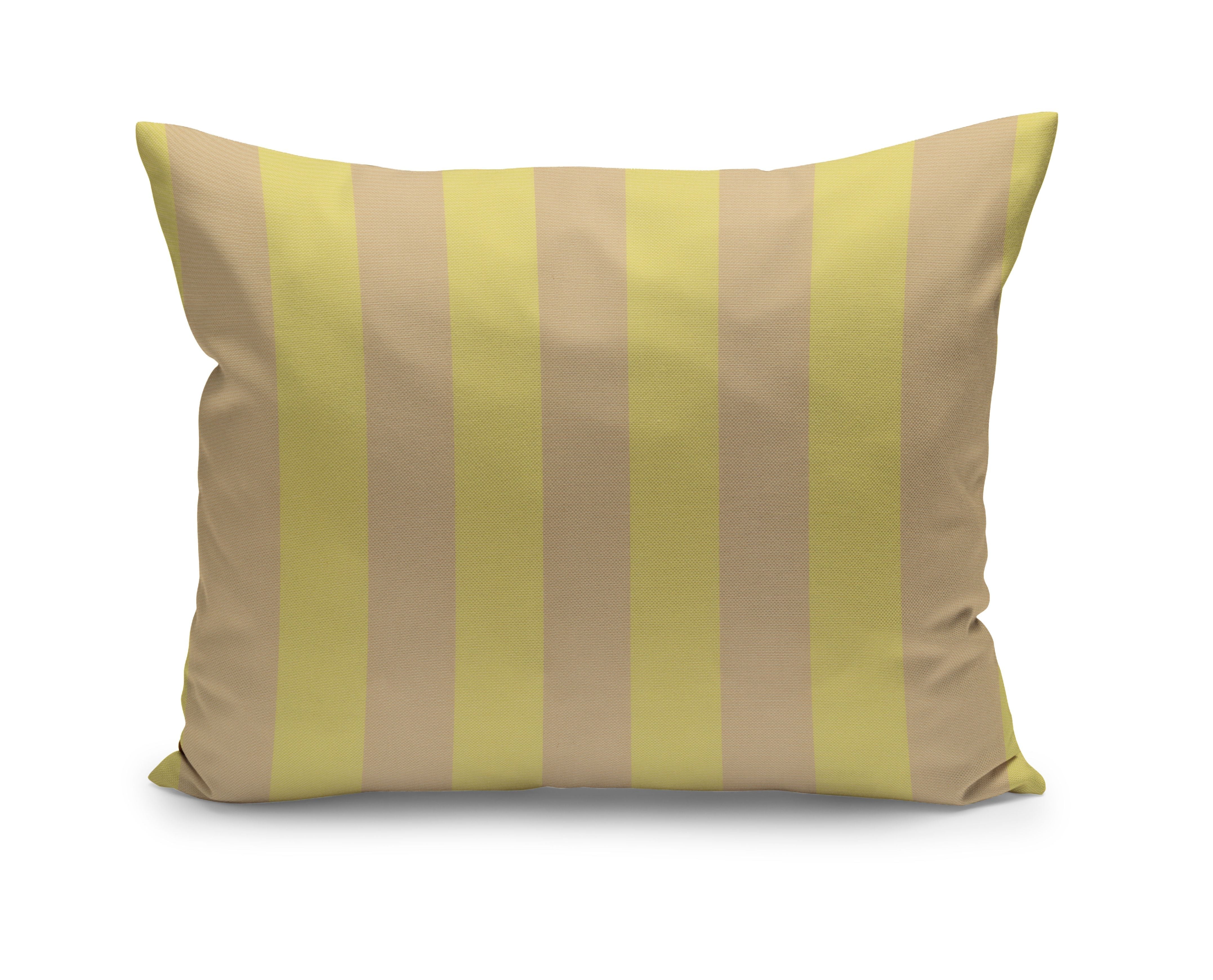 Skagerak Barriere pude 60x50 cm, citron/sandstribe